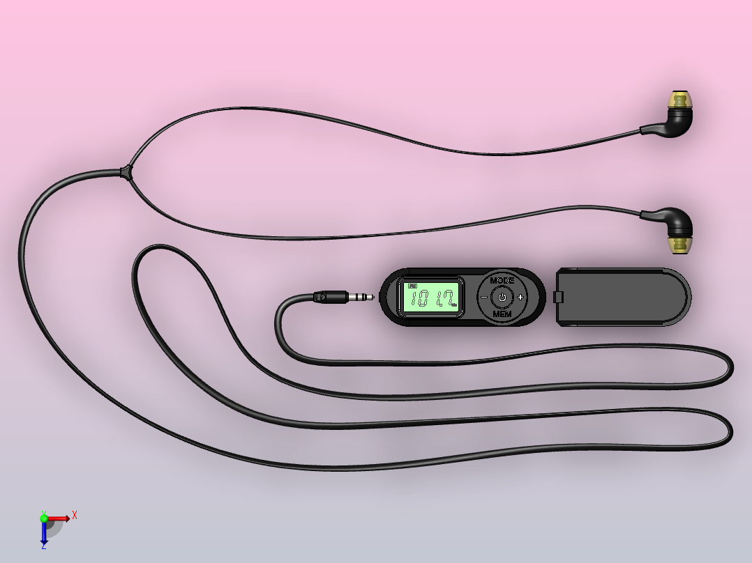晶体管收音机俯视图