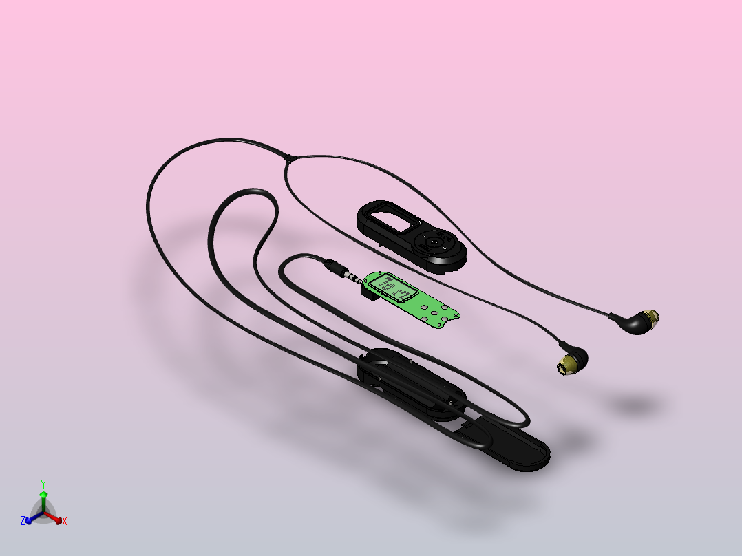 晶体管收音机正等轴测图