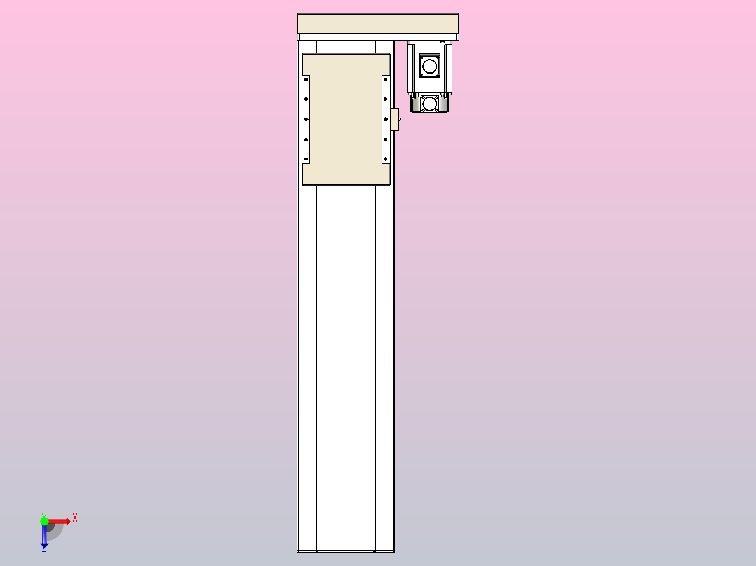 滚珠丝杠直线轴带导轨全封闭TPA-HCR-220D-3210C-L800-ML-C-P1K-N3俯视图