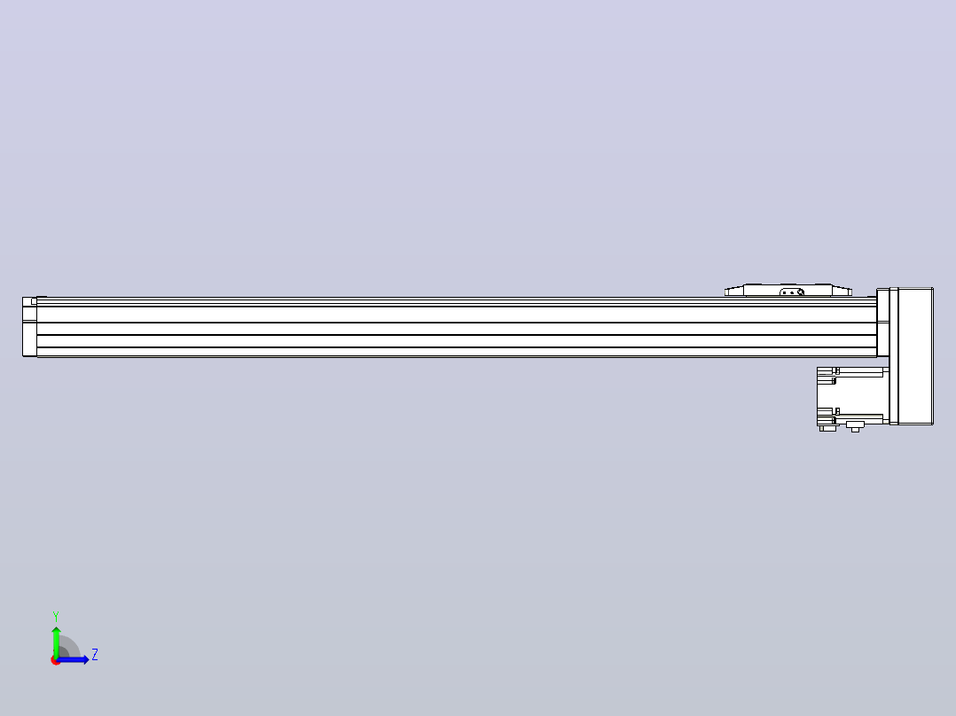 滚珠丝杠直线轴内置导轨TPA-GCR-80-1610C-L700-MP-M40-N3左视图