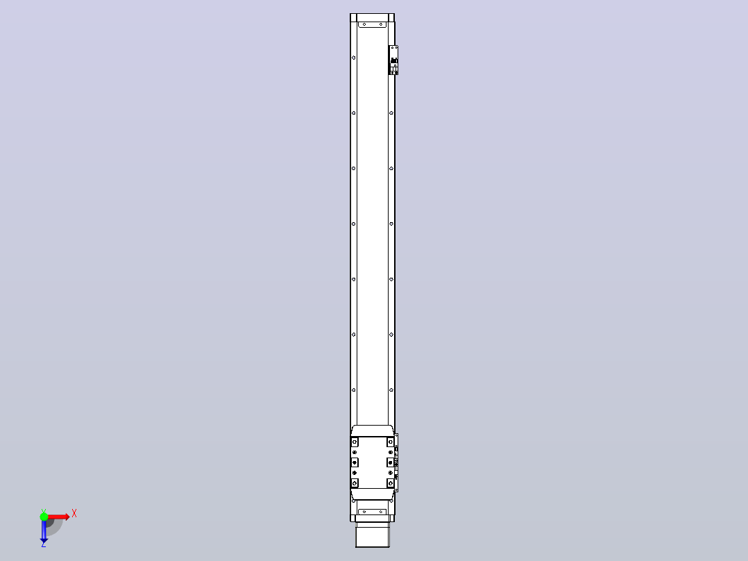 滚珠丝杠直线轴内置导轨TPA-GCR-80-1610C-L700-MP-M40-N3俯视图