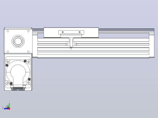 皮带直线轴半封闭可选导轨TPA-HNB-120D-110-L50-LP-C-P40-N3右视缩略图