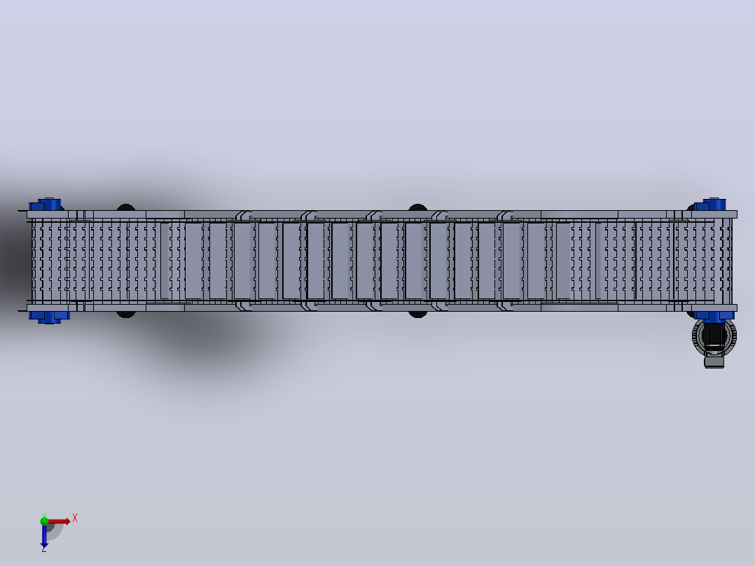 z型SS-316斜输送机俯视图