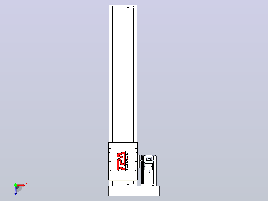 滚珠丝杠直线轴带导轨全封闭TPA-HCR-110D-1610C-L500-MR-Y-P40-N3俯视图