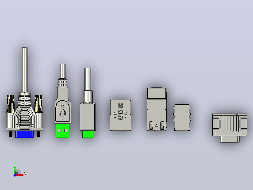 RJ232USB3.0VGARJ45接口前视图