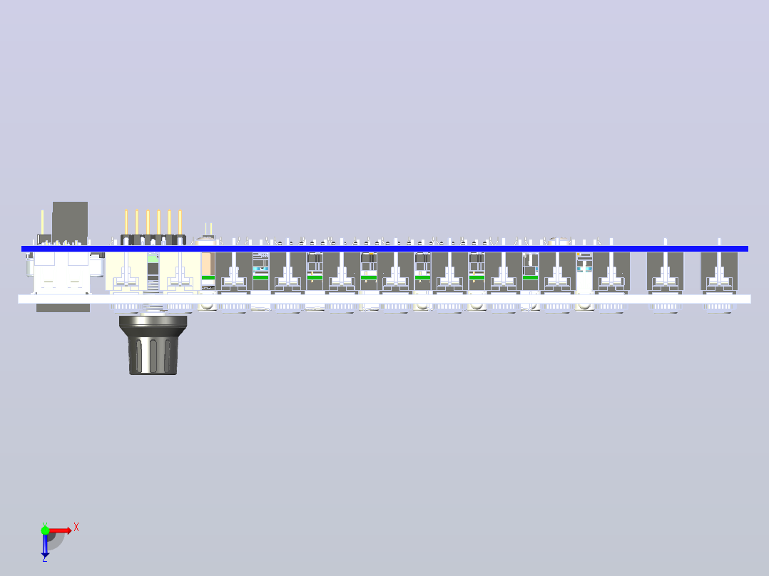 从KiCAD到Autodesk EAGLE的设计转移和PCB的新布线 可变风格的黑色和银色前面板俯视图