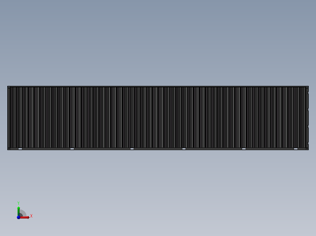 40英尺12120mm2440 mm2590mm前视图