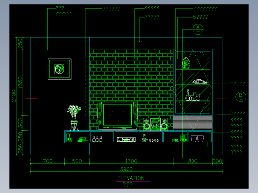 家装类CAD图块(四)-FH01038B