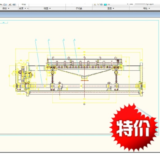 印刷机送纸结构全套图纸 CAD图纸 设计素材 机械设备缩略图