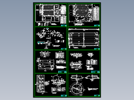 某工厂框架结构污水处理厂氧化沟设计图CAD图纸设计说明