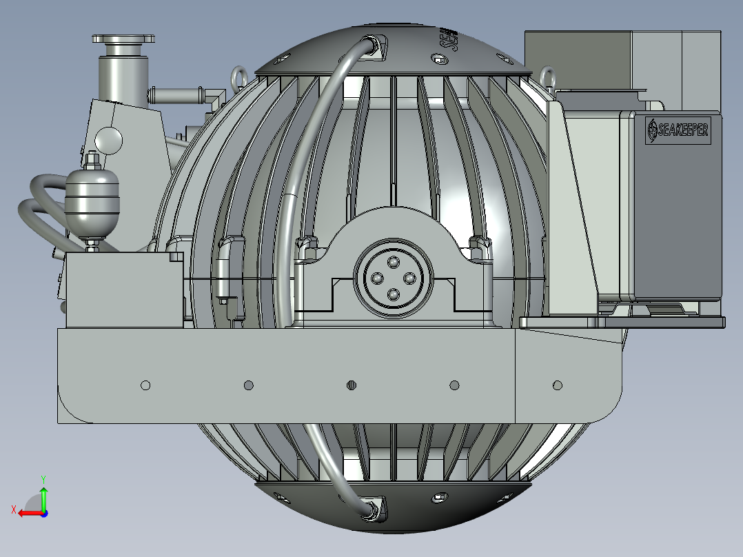 陀螺稳定器后视图