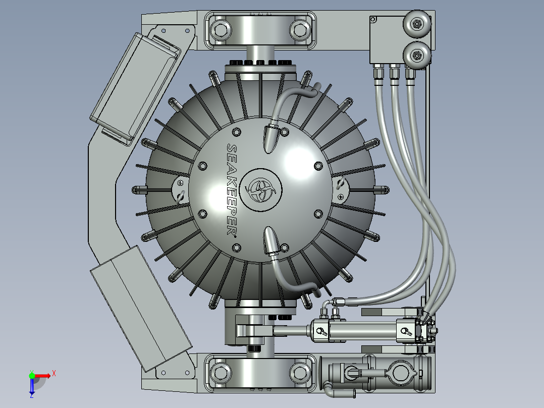 陀螺稳定器俯视图