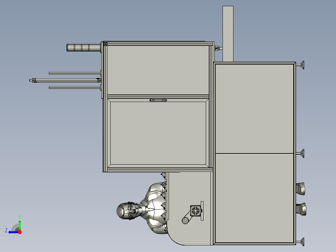 创源总装配右视图