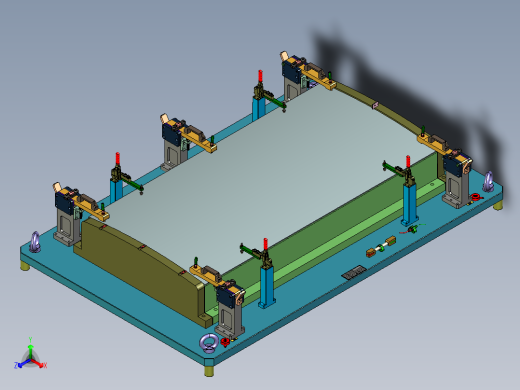 5孔弯曲玻璃检具装配