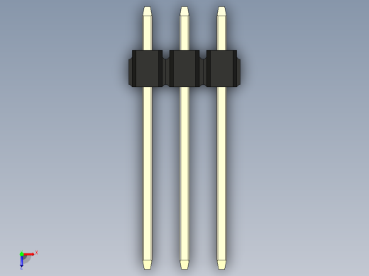 彩色公头100mil（2.54mm）系列-DS1021_black_2x03p_100mil_Type5_rev1.0俯视缩略图