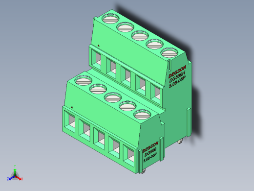 DEGSON DG500 系列 5.05.087.62mm 接线端子-DG500A-5.08-10P-14-00AH