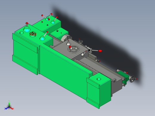 简易车床模型3D图纸 creo设计