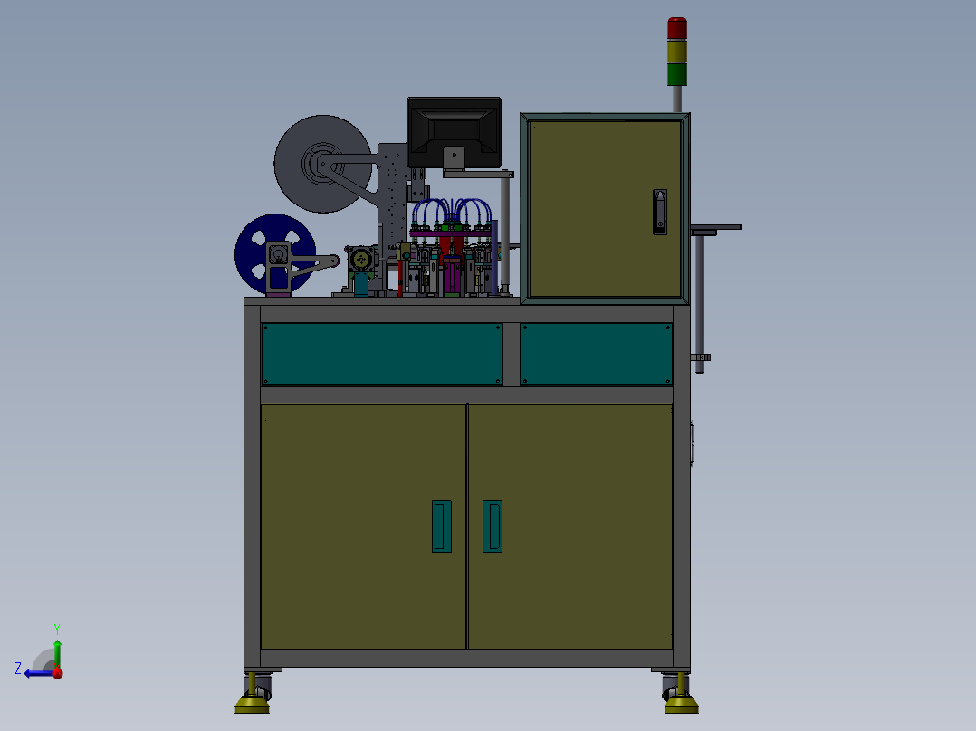 LED高速检测包装机右视图