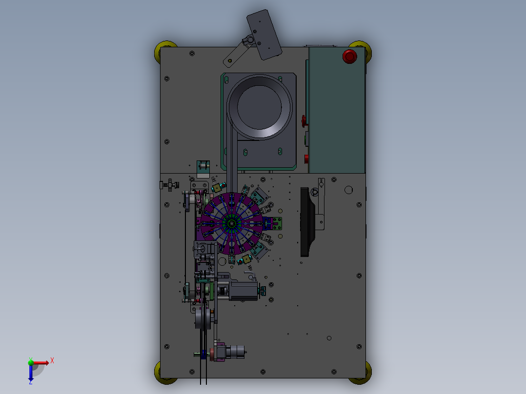 LED高速检测包装机俯视图