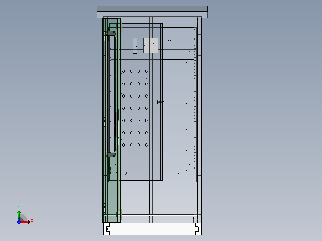 靠墙户外电控柜前视图