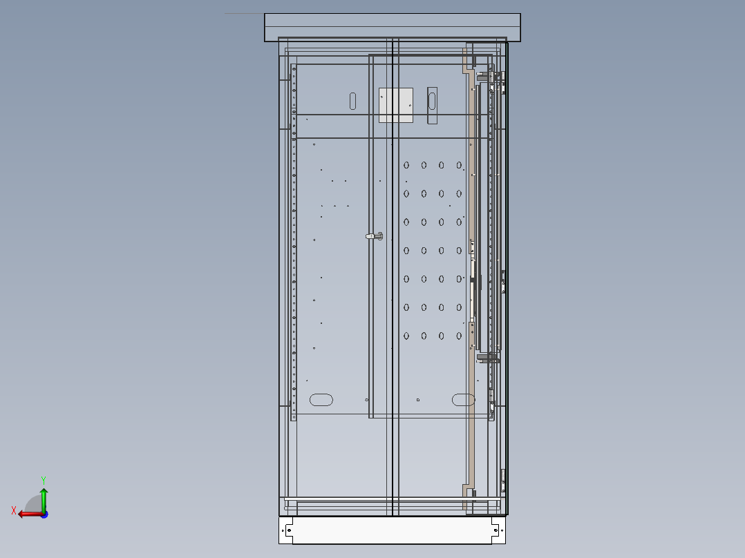 靠墙户外电控柜后视图