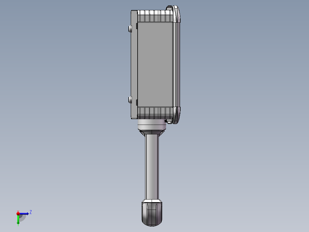 向下旋转底座+转角+转角+箱体连接器+控制箱左视图
