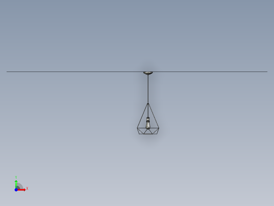 复古吊灯2前视图