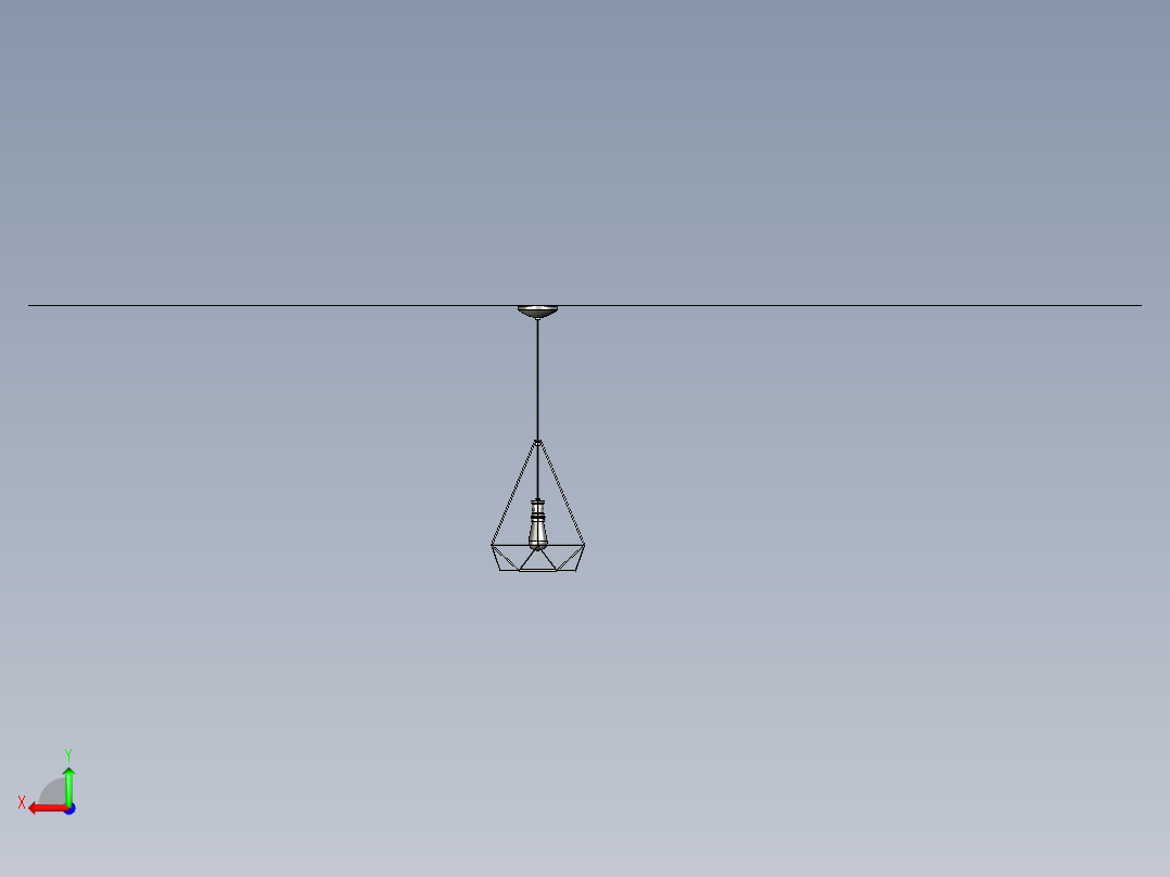 复古吊灯2后视图
