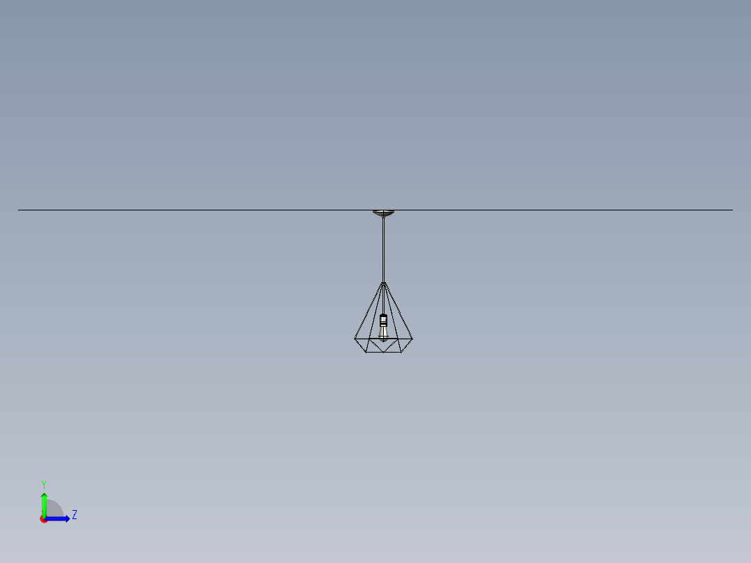 复古吊灯2左视图