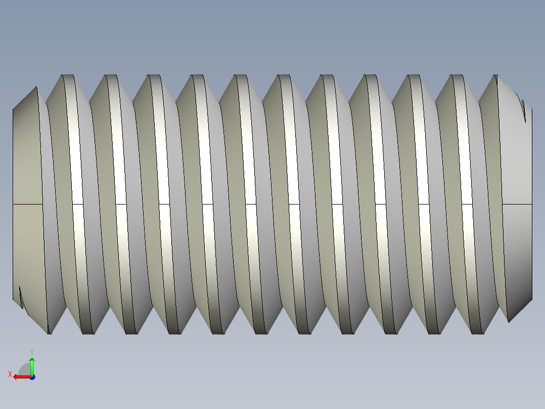 DIN 913-ISO 4026 固定螺钉-M3 L=6.STEP后视图