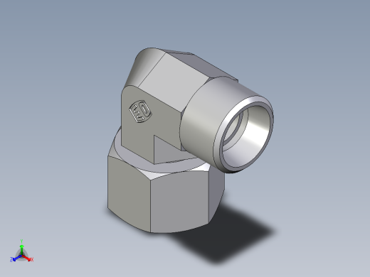 卡套式工业通用硬管接头EO_Swivel_nut_elbow_EW12LOMDCF