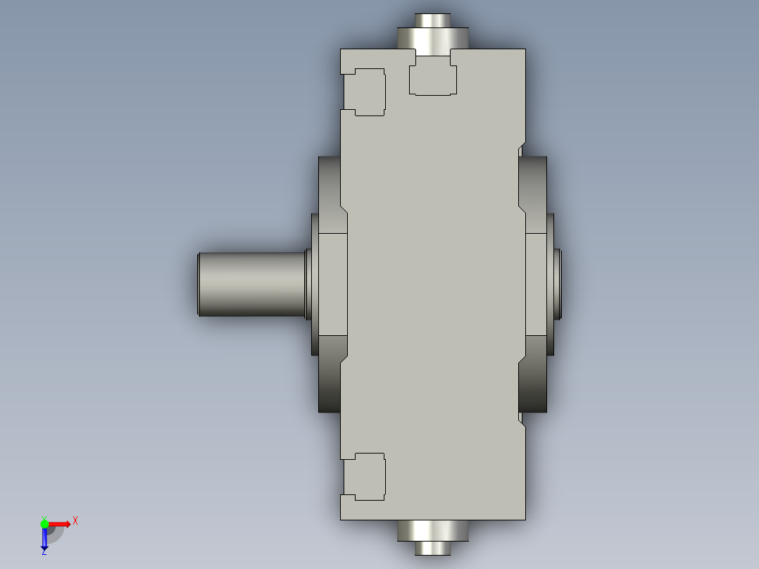 旋转气爪PRC20-90俯视图