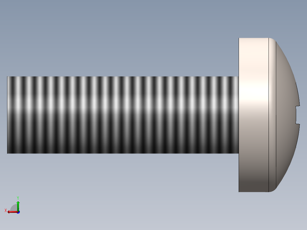 螺丝 M2 x 十字盘头-M2 x 6 Screw head.SLDPRT后视图