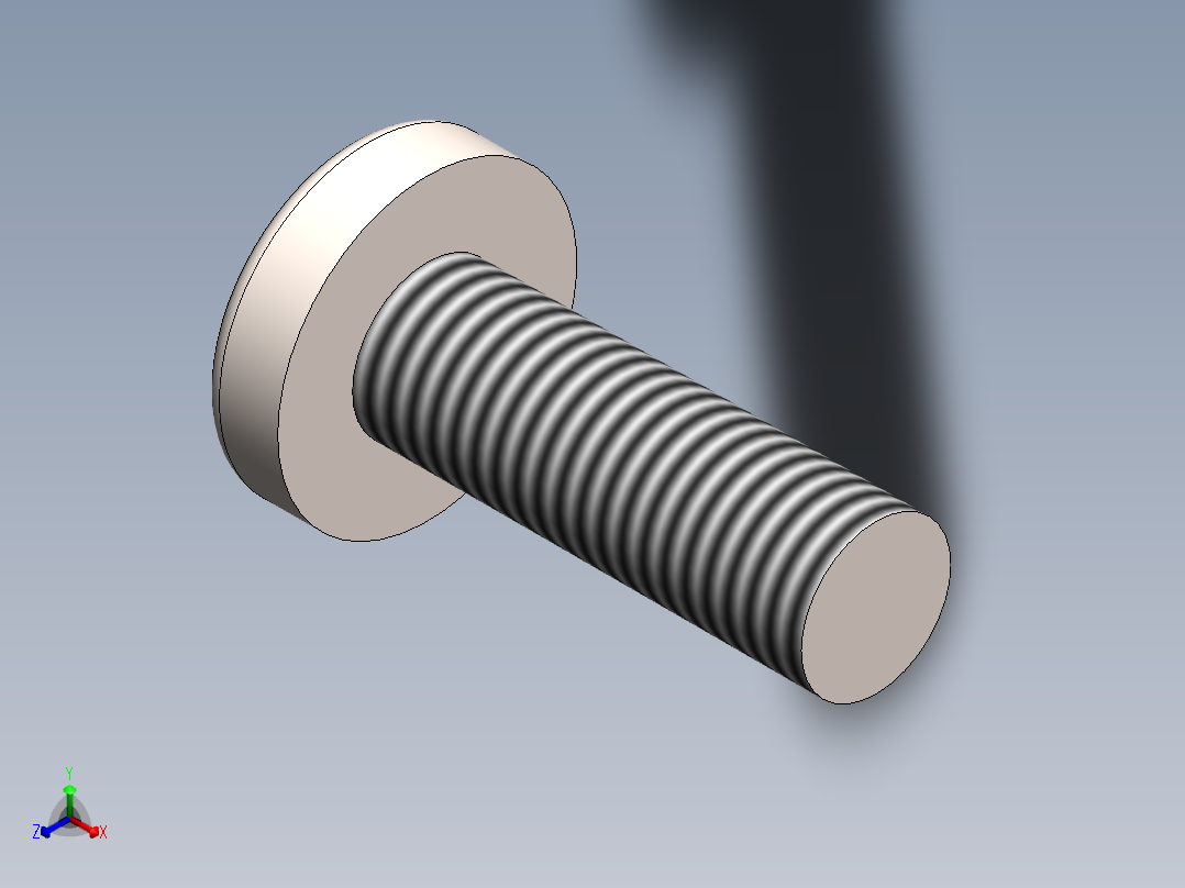 螺丝 M2 x 十字盘头-M2 x 6 Screw head.SLDPRT正等轴测图