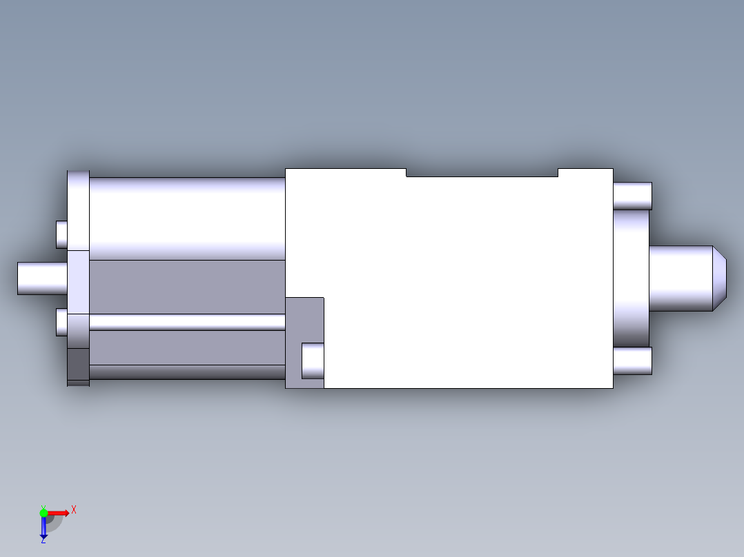德克斯TUNKERS气缸数模SA_50-25_TUENKERS俯视图