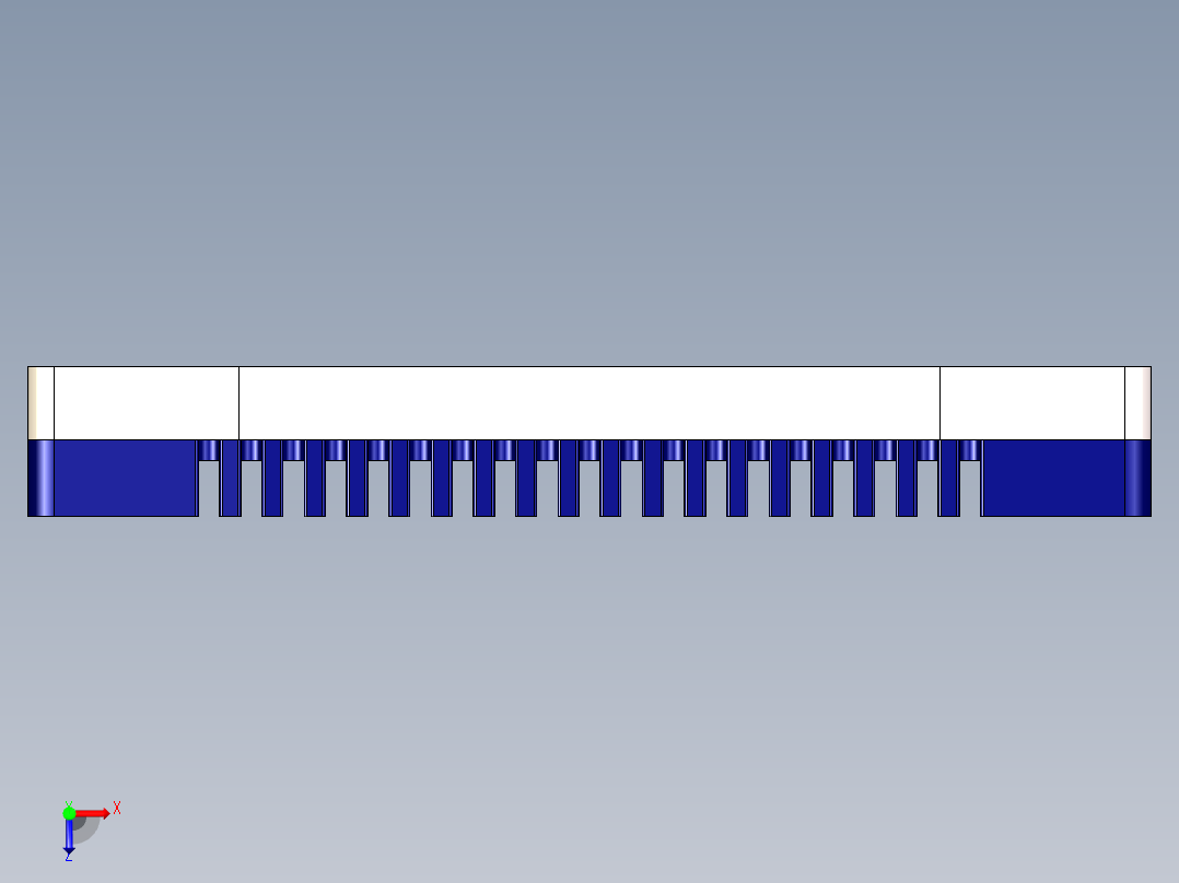 SO-DIMM DDR4内存盖（冷却器）俯视图