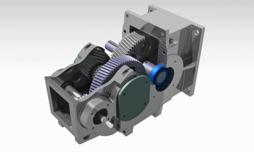 speed reducer gearbox二级斜齿轮减速箱缩略图