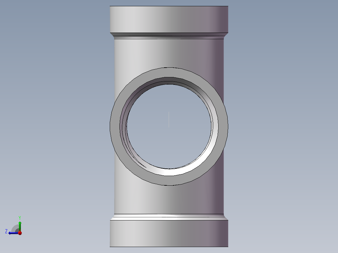 四通-等径内丝 DN15右视图
