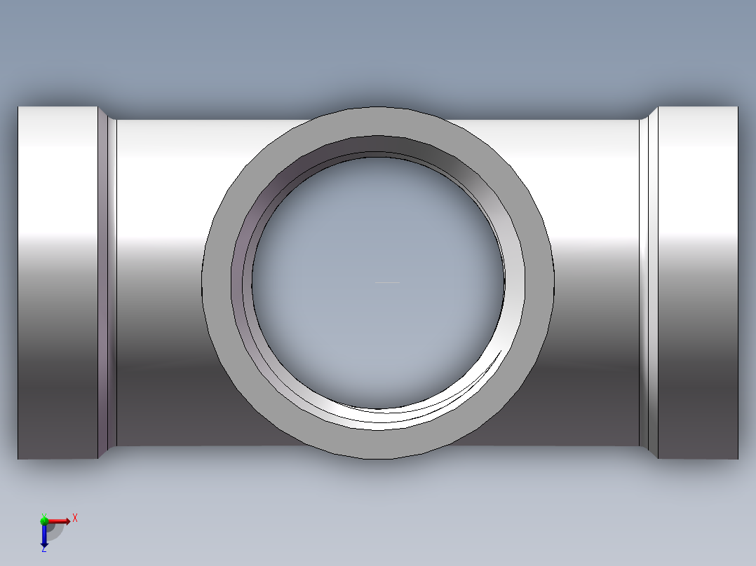 四通-等径内丝 DN15俯视图