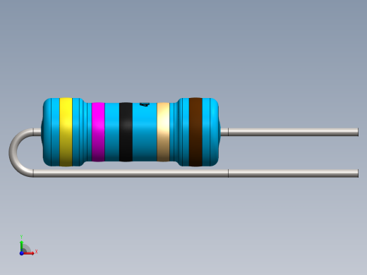 电容器 二极管 电阻器-Resistor Vertical 47 Ohm 1W前视缩略图