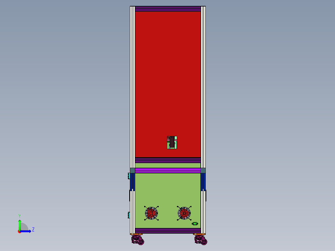 网线水晶头压接机左视图