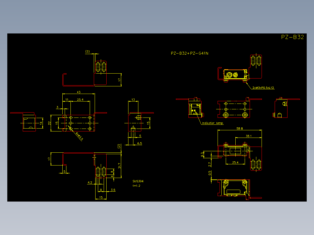 基恩士pz-vm_cad_kc图纸模型