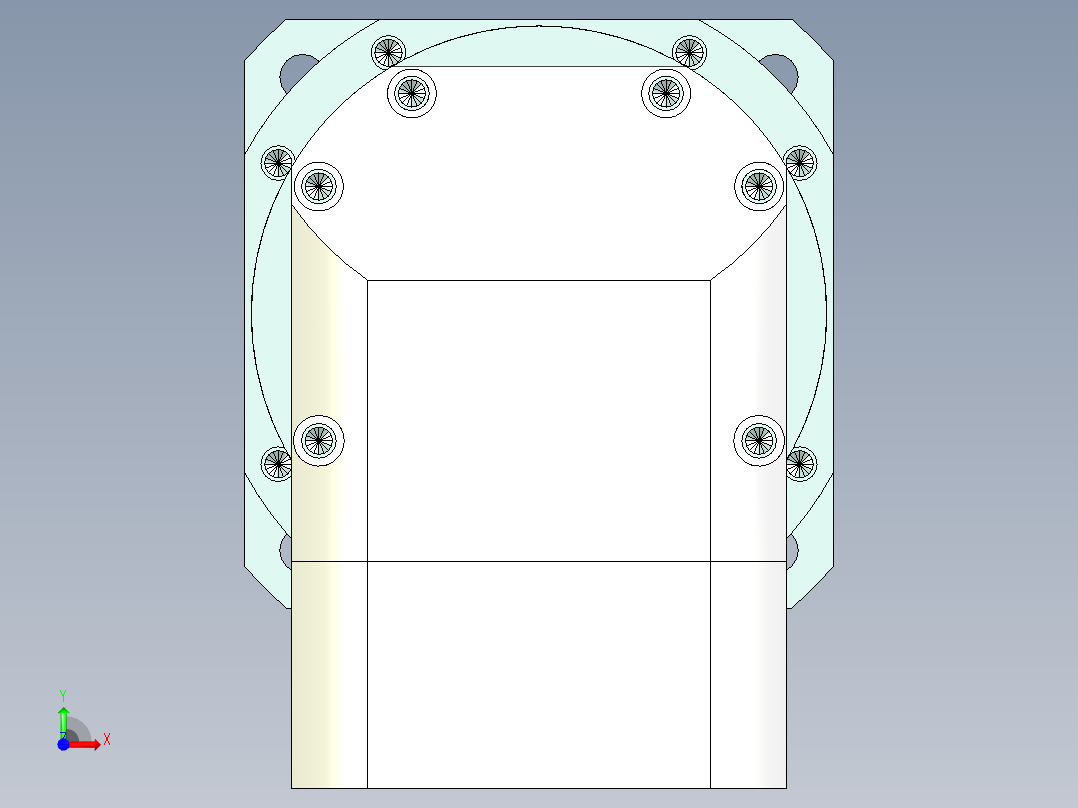 直齿孔ZPLX220-L2 35-114.3-200-M12.stp前视图