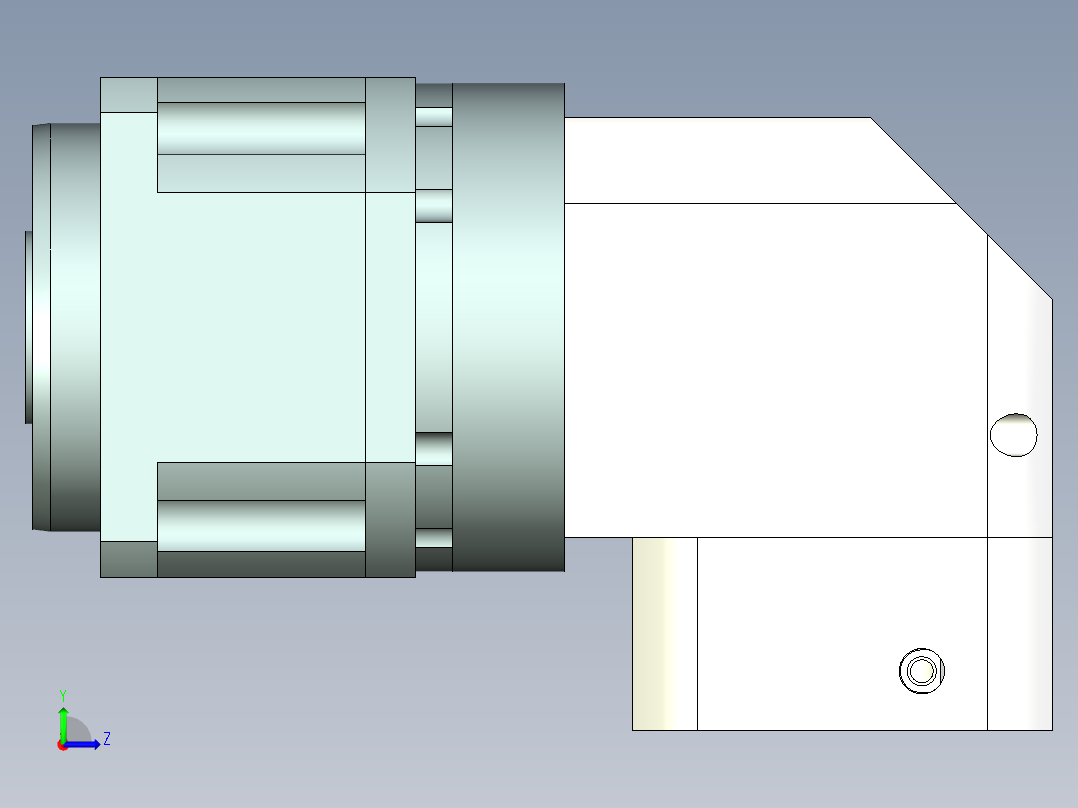 直齿孔ZPLX220-L2 35-114.3-200-M12.stp左视图