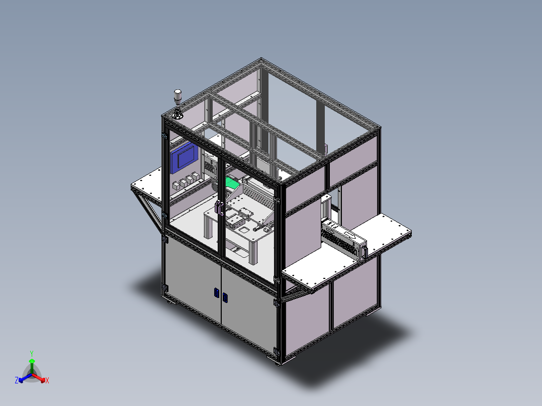 电池模组极性检测设备sw17可编辑正等轴测图