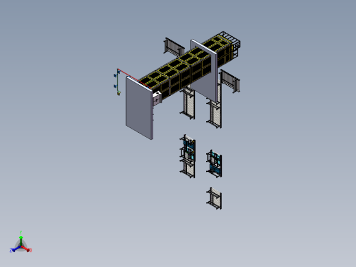 往复升降机+进出加速段sw18可编辑正等轴测缩略图