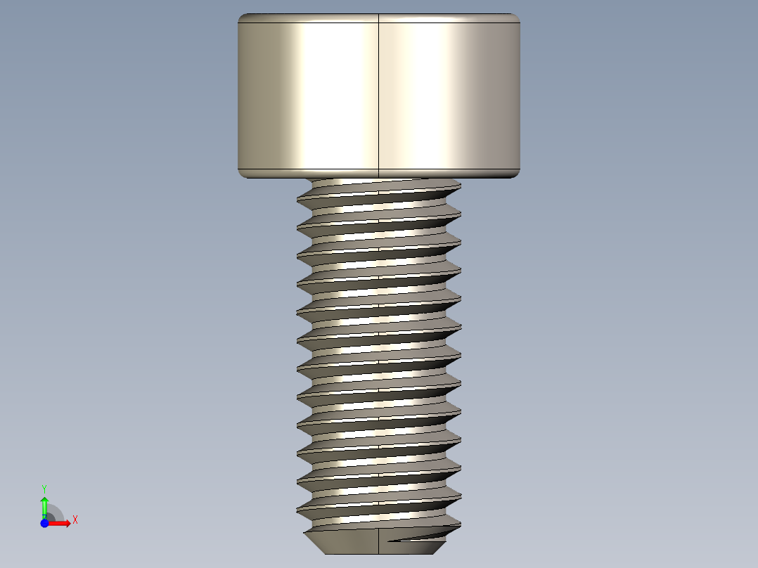 Screw_DIN_912_M3.5x8F_A2.STEP公制内六角螺钉前视图