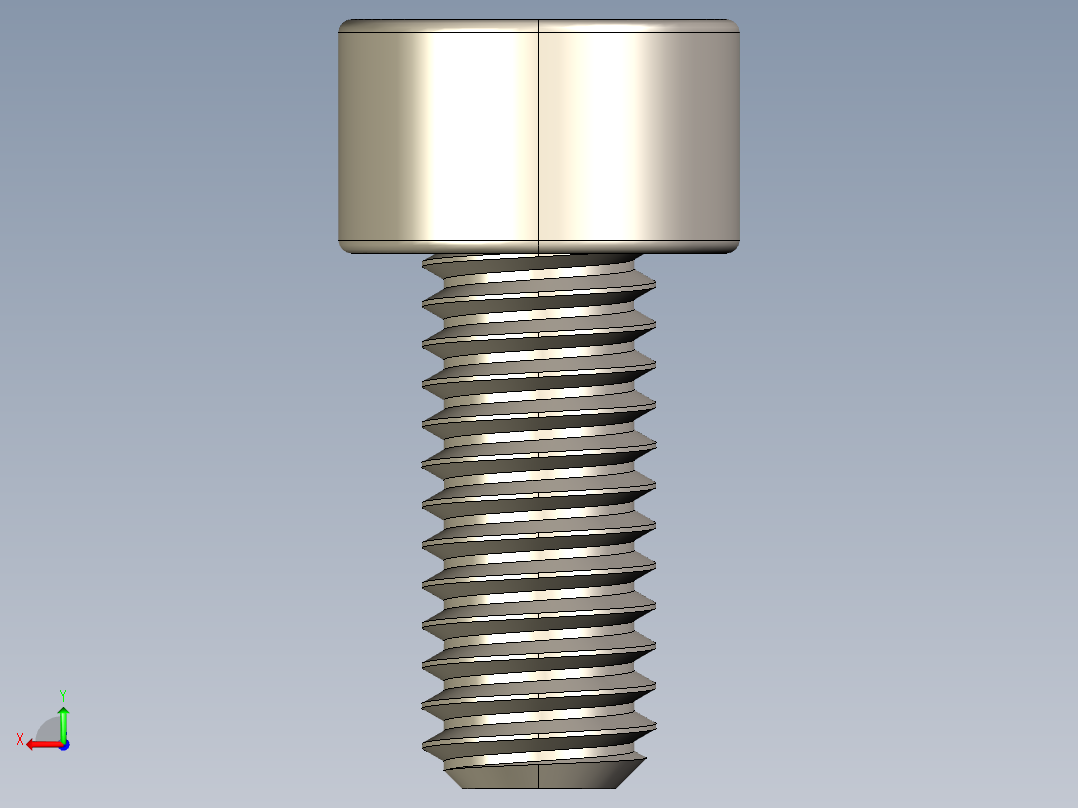 Screw_DIN_912_M3.5x8F_A2.STEP公制内六角螺钉后视图