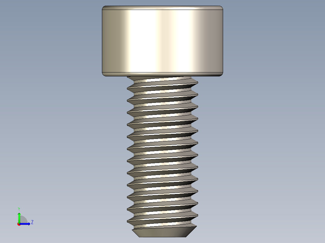 Screw_DIN_912_M3.5x8F_A2.STEP公制内六角螺钉左视图