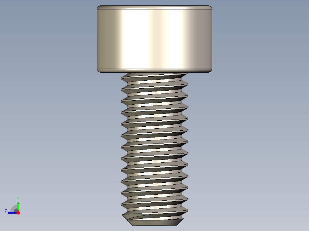 Screw_DIN_912_M3.5x8F_A2.STEP公制内六角螺钉右视图